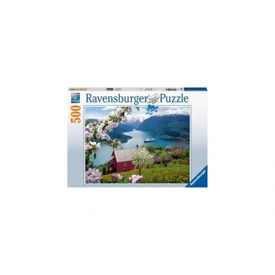 Puzzle peisaj montan Ravensburger 500 piese Puzzle peisaj montan Ravensburger 500 piese
