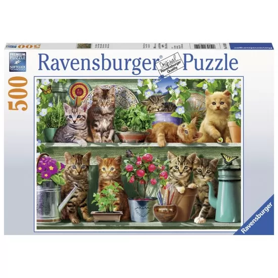 Puzzle Pisici pe raft 500 piese Puzzle Pisici pe raft 500 piese