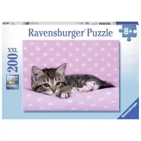 Puzzle pisicuta pe patura 200 piese