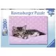 Puzzle pisicuta pe patura 200 piese Puzzle pisicuta pe patura 200 piese