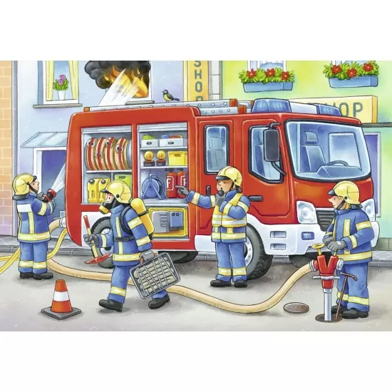 Puzzle plastic pompieri 12 piese Puzzle plastic pompieri 12 piese