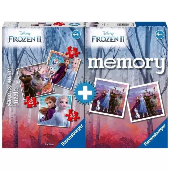 Puzzle cu joc Memory Frozen II Puzzle cu joc Memory Frozen II
