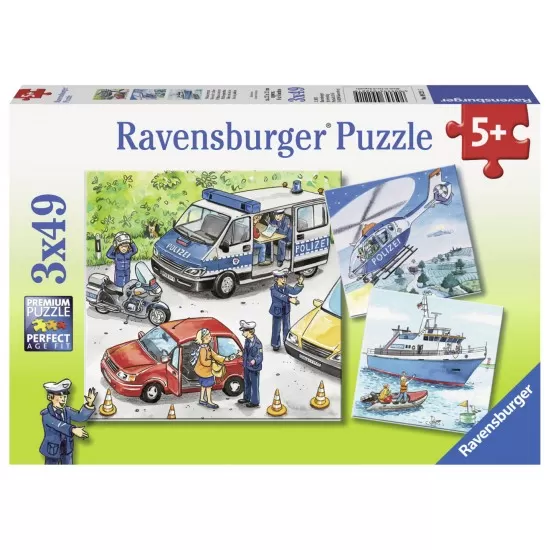 Puzzle Politie - 3x49 piese Puzzle Politie - 3x49 piese