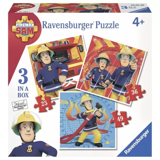 Puzzle Pompierul Sam 25/36/49 piese Puzzle Pompierul Sam 25/36/49 piese