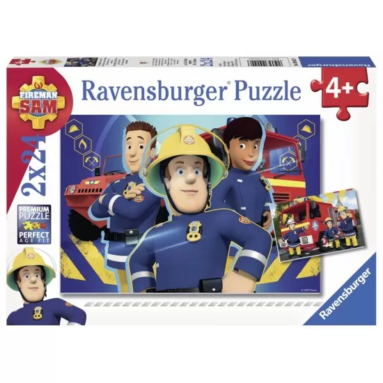 Puzzle Pompierul Sam 2x24 piese Puzzle Pompierul Sam 2x24 piese