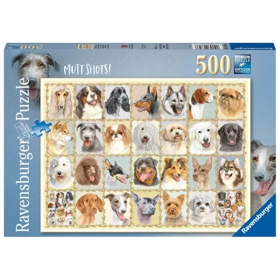 Puzzle portrete de caini 500 piese Puzzle portrete de caini 500 piese
