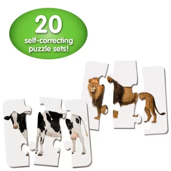 Puzzle 20 piese - Potriveste corpul animalelor Puzzle 20 piese - Potriveste corpul animalelor