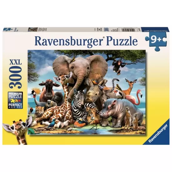 Puzzle Ravensburger Prietenii africani - 300 piese Puzzle Ravensburger Prietenii africani - 300 piese