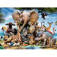 Puzzle Ravensburger Prietenii africani - 300 piese