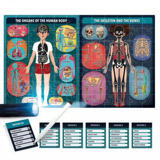 Puzzle educativ - Radiografia corpului uman 84 piese Puzzle educativ - Radiografia corpului uman 84 piese