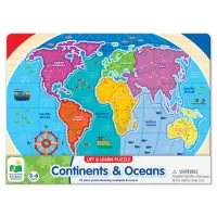 Puzzle The Learning Journey - Sa invatam continentele si oceanele 22 piese