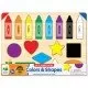 Puzzle 16 piese - Sa invatam culorile si formele Puzzle 16 piese - Sa invatam culorile si formele