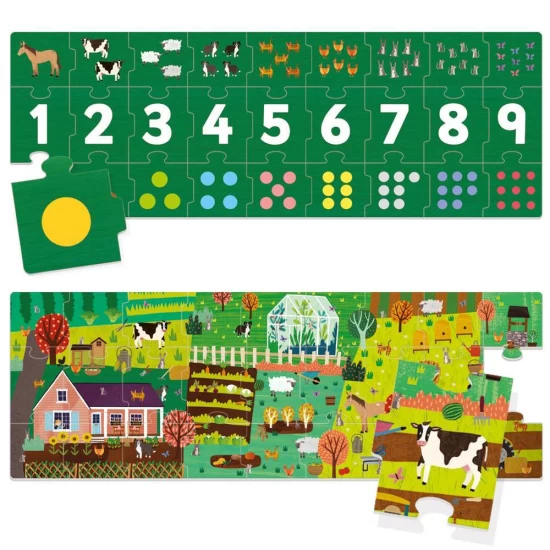 Puzzle educativ Headu - Sa invatam numerele de la 1 la 9 Puzzle educativ Headu - Sa invatam numerele de la 1 la 9