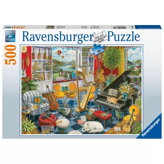 Puzzle sala de muzica 500 piese Ravensburger Puzzle sala de muzica 500 piese Ravensburger