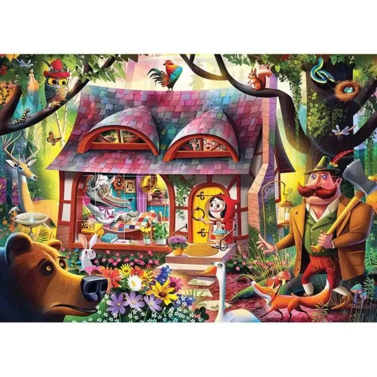 Puzzle 1000 piese Ravensburger - Scufita Rosie Puzzle 1000 piese Ravensburger - Scufita Rosie