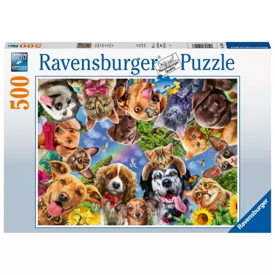 Puzzle Selfie cu animale 500 piese Ravensburger Puzzle Selfie cu animale 500 piese Ravensburger