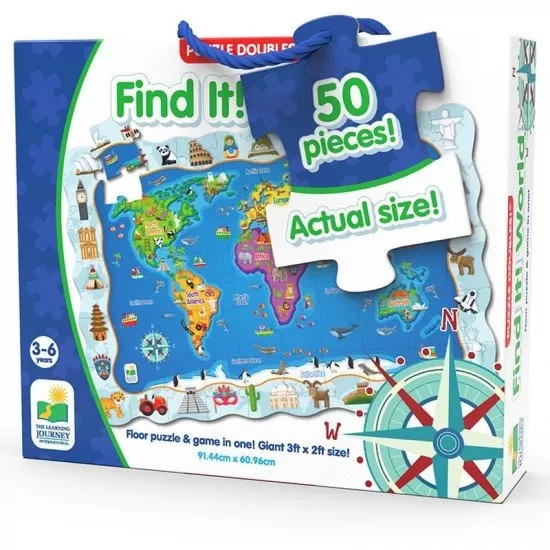 Puzzle si joc Harta Lumii 50 piese Puzzle si joc Harta Lumii 50 piese