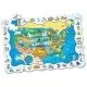 Puzzle 50 piese si joc harta SUA Puzzle 50 piese si joc harta SUA