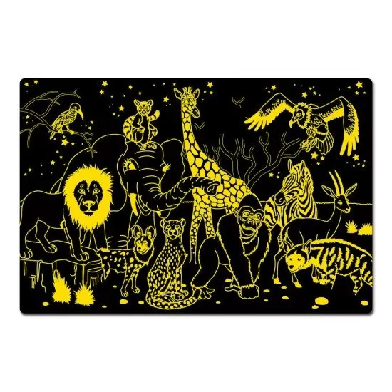 Puzzle straluceste in intuneric 100 piese - Animale salbatice Puzzle straluceste in intuneric 100 piese - Animale salbatice