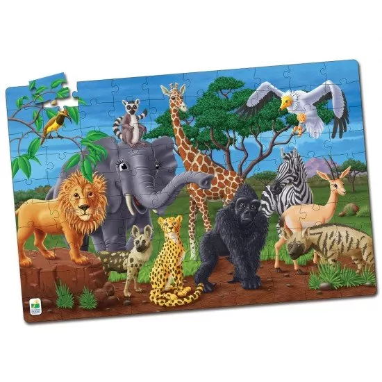 Puzzle straluceste in intuneric 100 piese - Animale salbatice Puzzle straluceste in intuneric 100 piese - Animale salbatice