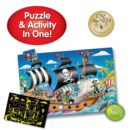 Puzzle straluceste in intuneric 100 piese - Barca piratilor Puzzle straluceste in intuneric 100 piese - Barca piratilor