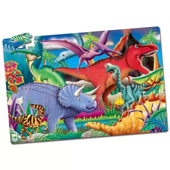 Puzzle straluceste in intuneric 100 piese - Dinozauri Puzzle straluceste in intuneric 100 piese - Dinozauri
