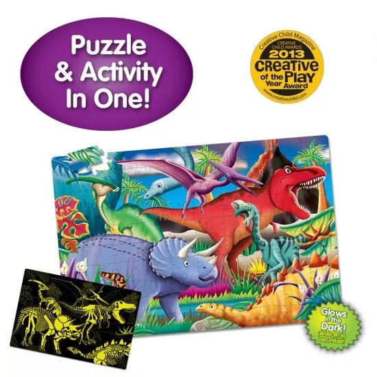 Puzzle straluceste in intuneric 100 piese - Dinozauri Puzzle straluceste in intuneric 100 piese - Dinozauri