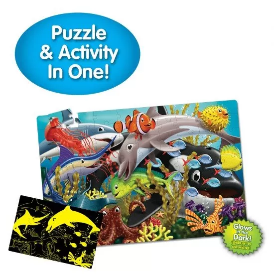 Puzzle straluceste in intuneric 100 piese - Viata marina Puzzle straluceste in intuneric 100 piese - Viata marina
