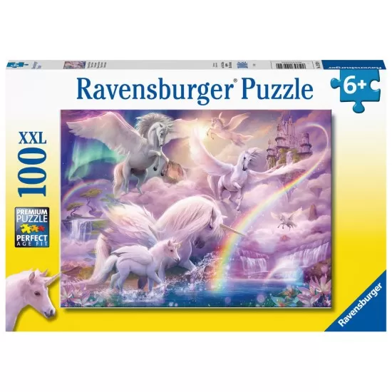 Puzzle unicorni 100 piese Puzzle unicorni 100 piese