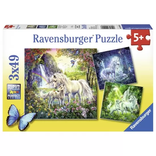 Puzzle Unicorni 3x49 piese Puzzle Unicorni 3x49 piese