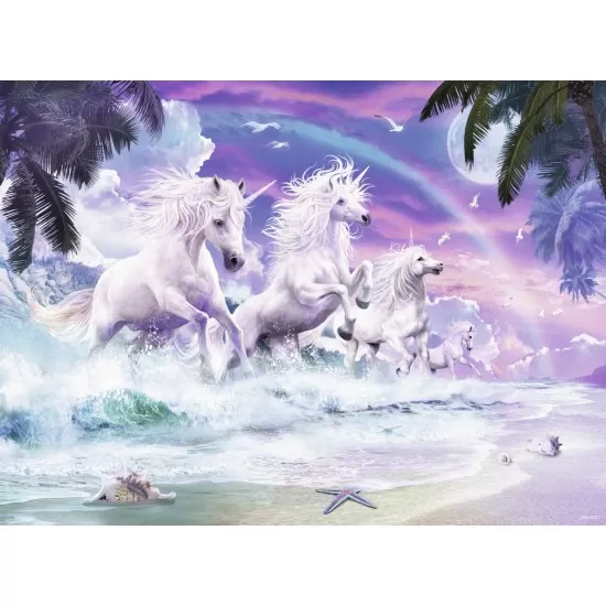 Puzzle Unicorni pe plaja 150 piese Puzzle Unicorni pe plaja 150 piese