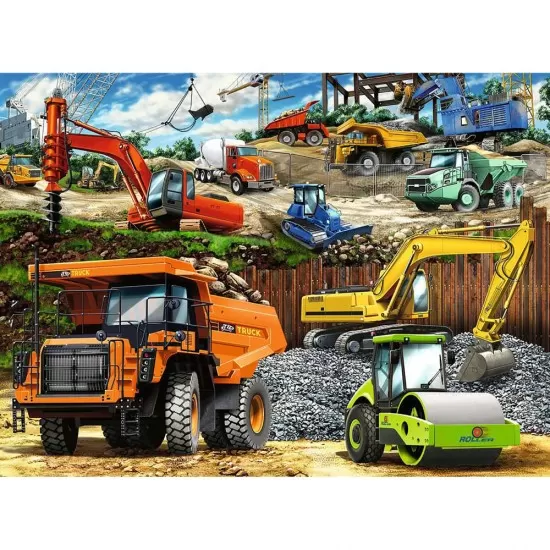Puzzle vehicule de constructii 100 piese Puzzle vehicule de constructii 100 piese