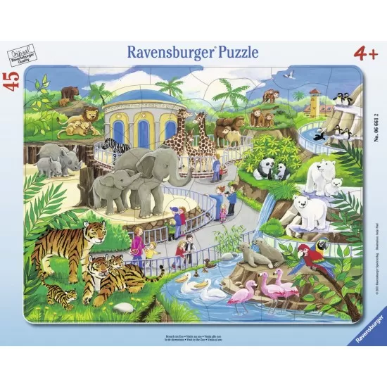 Puzzle Vizita la Zoo - 45 piese Puzzle Vizita la Zoo - 45 piese