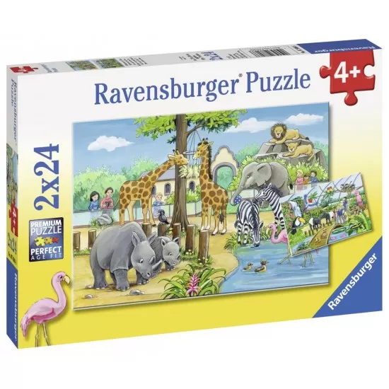 Puzzle Zoo 2x24 piese Puzzle Zoo 2x24 piese