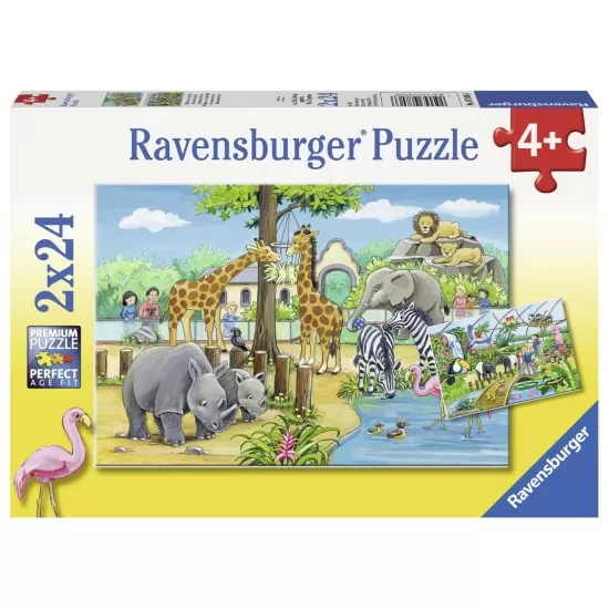Puzzle Zoo 2x24 piese Puzzle Zoo 2x24 piese