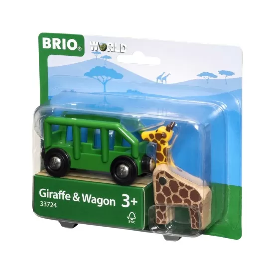 Remorca si girafa pentru trenulete BRIO Remorca si girafa pentru trenulete BRIO