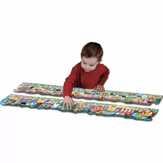 Set 2 puzzle-uri trenul urias cu numere si litere in limba engleza Set 2 puzzle-uri trenul urias cu numere si litere in limba engleza