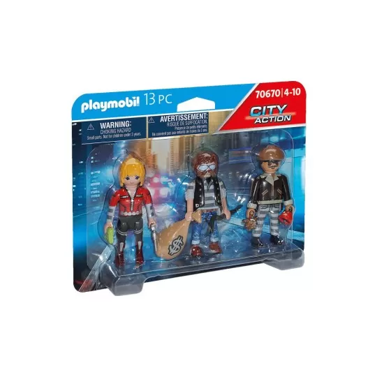 Set 3 figurine hoti Playmobil City Action Set 3 figurine hoti Playmobil City Action