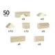 Set blocuri din lemn 50 piese BRIO Set blocuri din lemn 50 piese BRIO