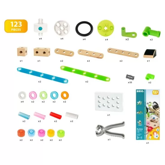 Set constructie cu lumini Brio 120 piese Set constructie cu lumini Brio 120 piese