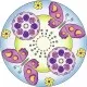 Set de creatie Mandala flori si fluturi