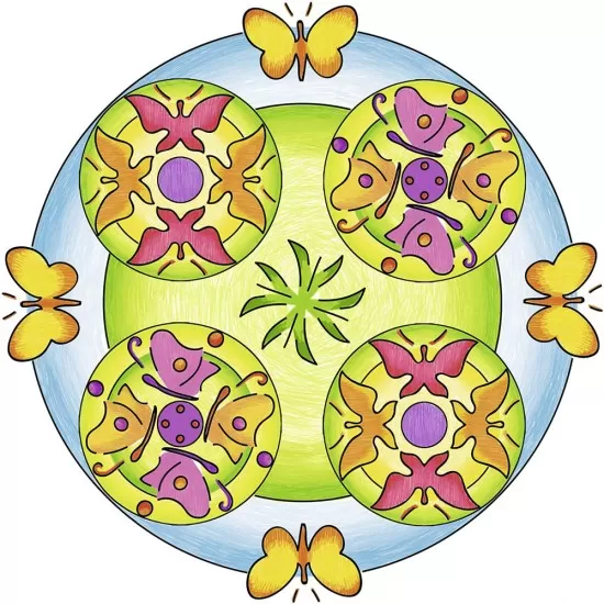 Set de creatie Mandala flori si fluturi