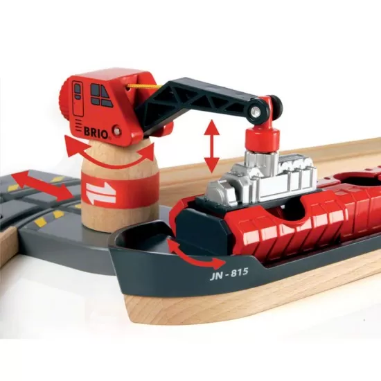 Set port cu nava de marfa Brio Set port cu nava de marfa Brio