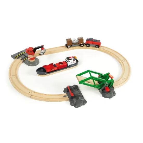 Set port cu nava de marfa Brio Set port cu nava de marfa Brio