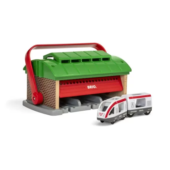 Set portabil garaj de trenuri BRIO Set portabil garaj de trenuri BRIO