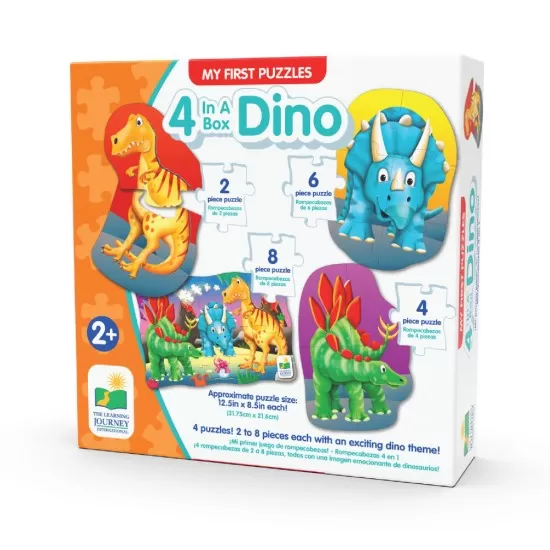 Set primele mele 4 puzzle-uri dinozauri Set primele mele 4 puzzle-uri dinozauri