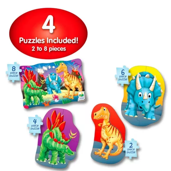 Set primele mele 4 puzzle-uri dinozauri Set primele mele 4 puzzle-uri dinozauri