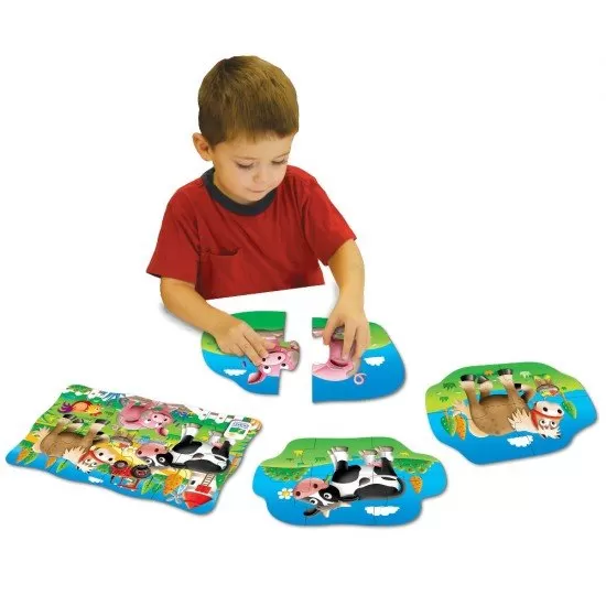 Set 4 puzzle-uri progresive ferma 2, 4, 6, 8 piese Set 4 puzzle-uri progresive ferma 2, 4, 6, 8 piese