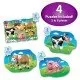 Set 4 puzzle-uri progresive ferma 2, 4, 6, 8 piese Set 4 puzzle-uri progresive ferma 2, 4, 6, 8 piese