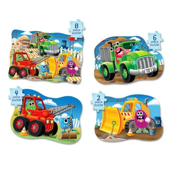 Set primele mele 4 puzzle-uri Monster Truck Set primele mele 4 puzzle-uri Monster Truck
